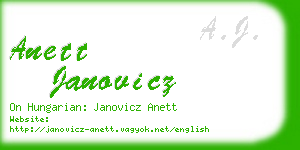 anett janovicz business card